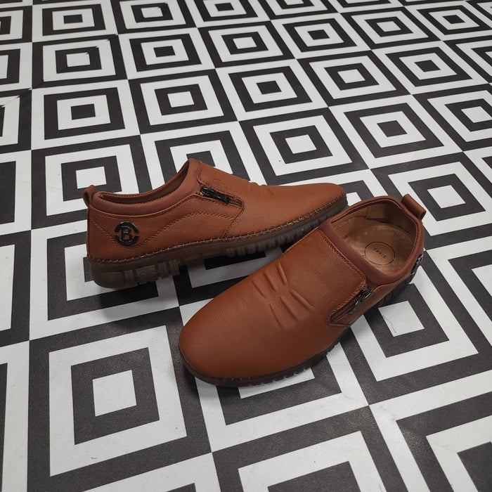 Premium Mustard Leather Casual Shoes - Maha fashions -  Men Footwear