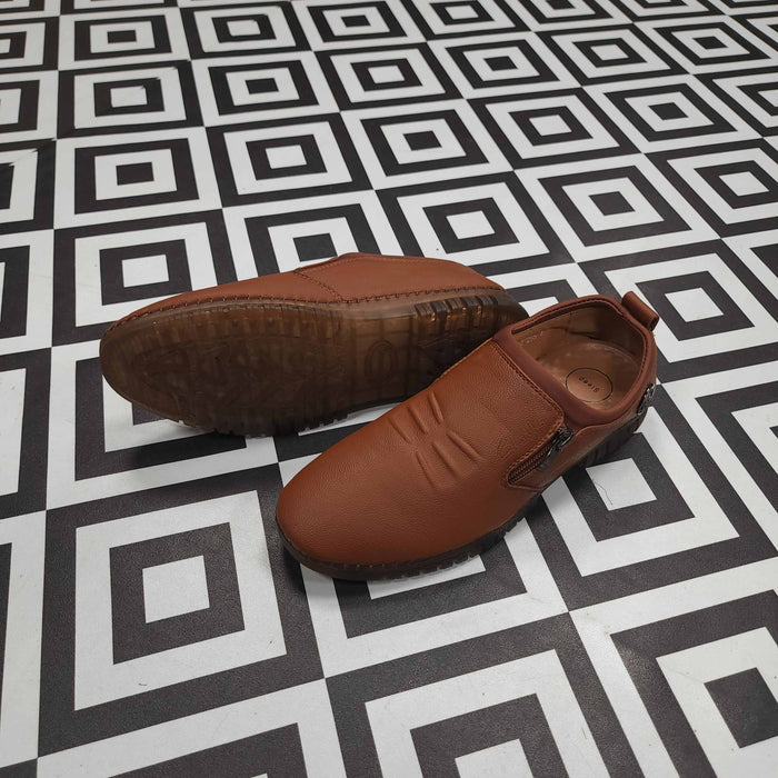 Premium Mustard Leather Casual Shoes - Maha fashions -  Men Footwear