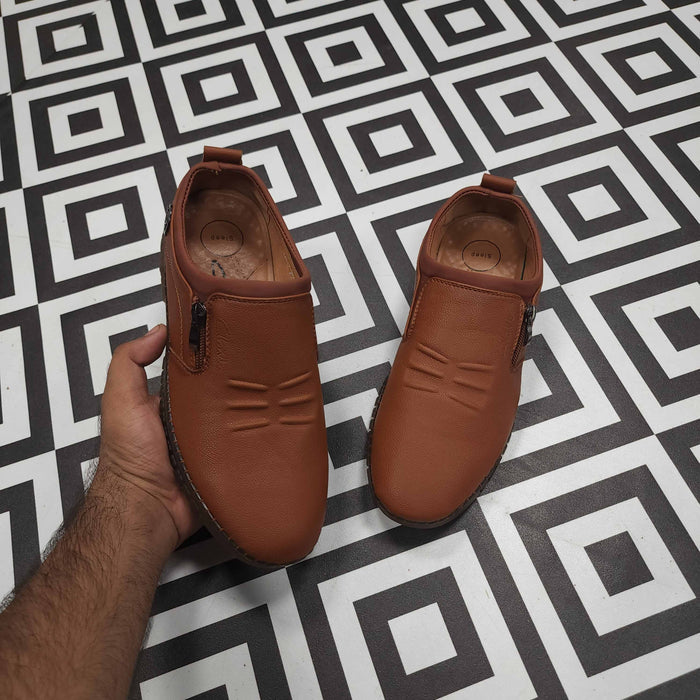 Premium Mustard Leather Casual Shoes - Maha fashions -  Men Footwear