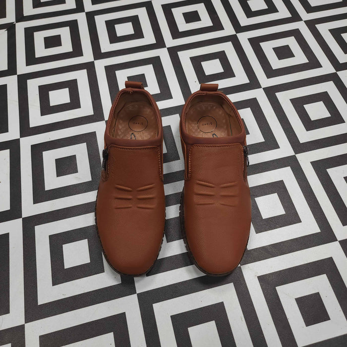 Premium Mustard Leather Casual Shoes - Maha fashions -  Men Footwear
