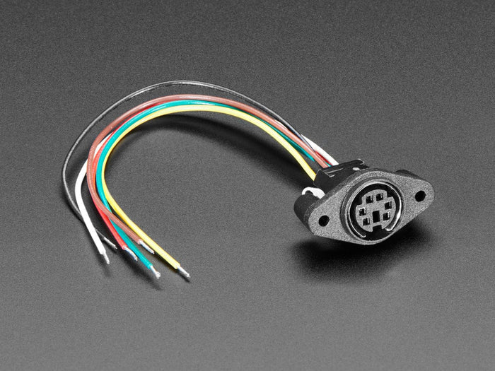 PS/2 Wired Connector - Panel Mount MiniDIN-6 [Discontinued] by The Pi Hut - The Pi Hut