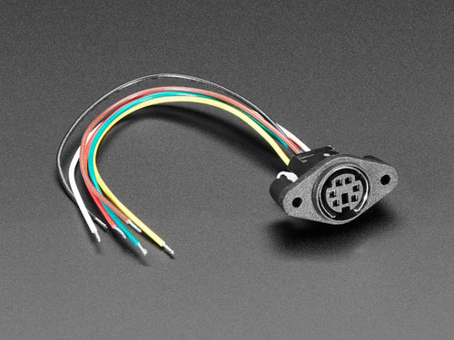 PS/2 Wired Connector - Panel Mount MiniDIN-6 [Discontinued] by The Pi Hut - The Pi Hut