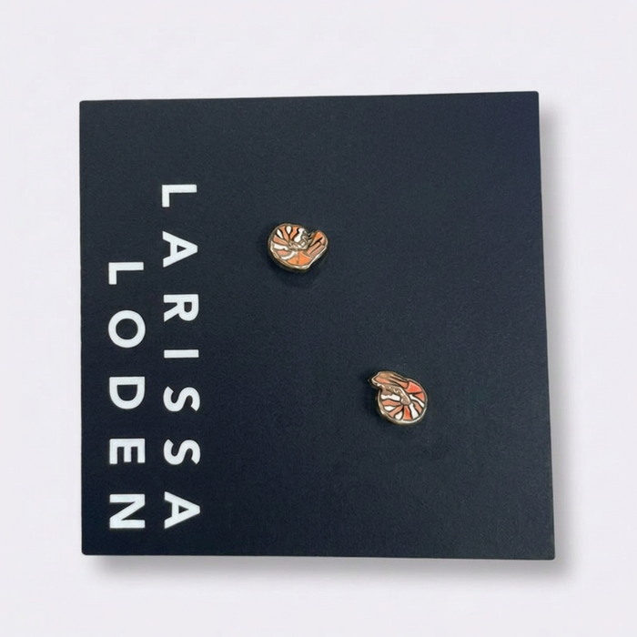 Pumpkin Enamel Stud Earrings