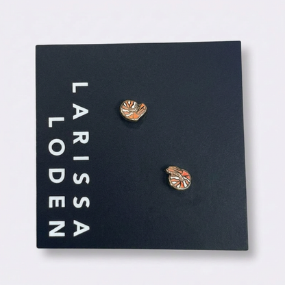 Pumpkin Enamel Stud Earrings