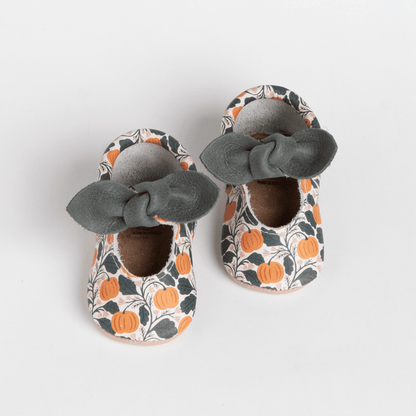 Pumpkin Patch Knotted Bow Baby Shoe Knotted Bow Mocc Soft Sole