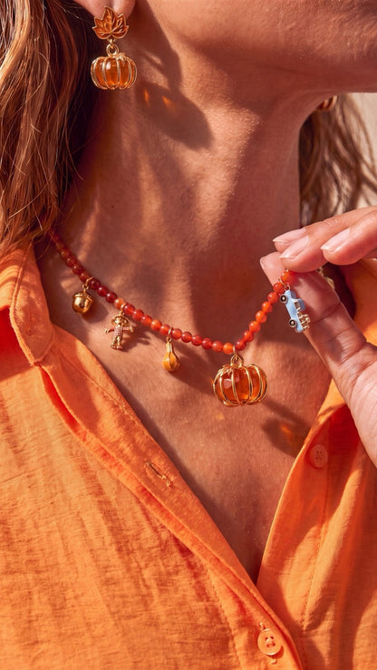 Pumpkin Patch Multi-Charm Necklace