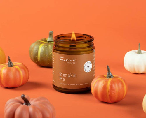 Pumpkin Pie Essential Oil Beeswax Jar Candle: Non-Toxic | Fontana Candle Co.