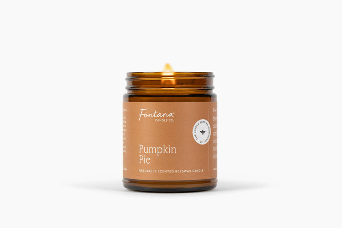 Pumpkin Pie Essential Oil Beeswax Jar Candle: Non-Toxic | Fontana Candle Co.