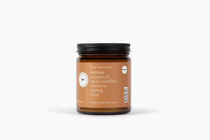 Pumpkin Pie Essential Oil Beeswax Jar Candle: Non-Toxic | Fontana Candle Co.
