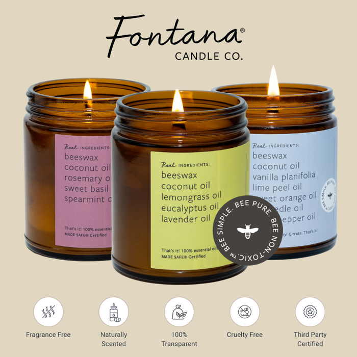 Pumpkin Pie Essential Oil Beeswax Jar Candle: Non-Toxic | Fontana Candle Co.