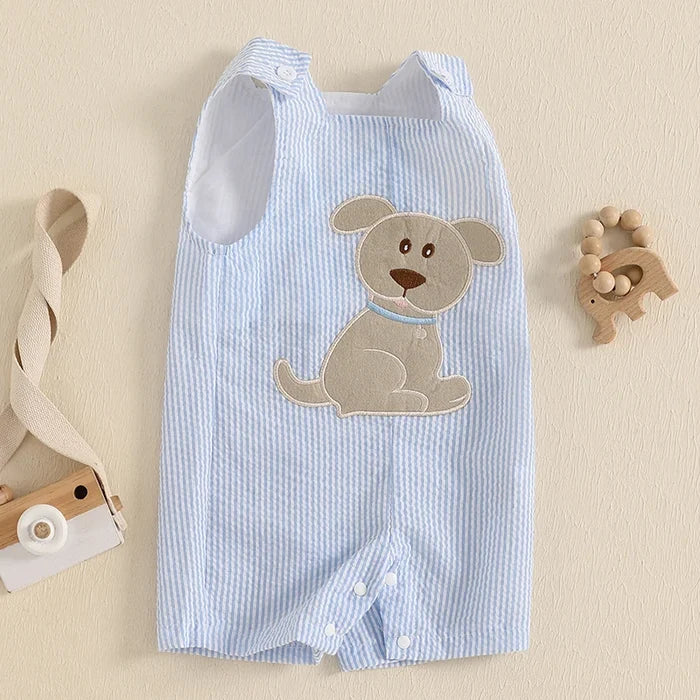 PUPPY Striped Romper