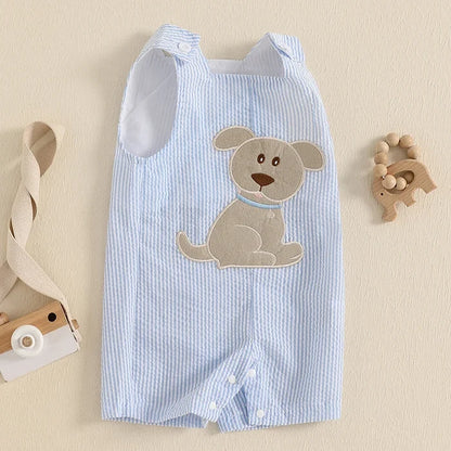 PUPPY Striped Romper