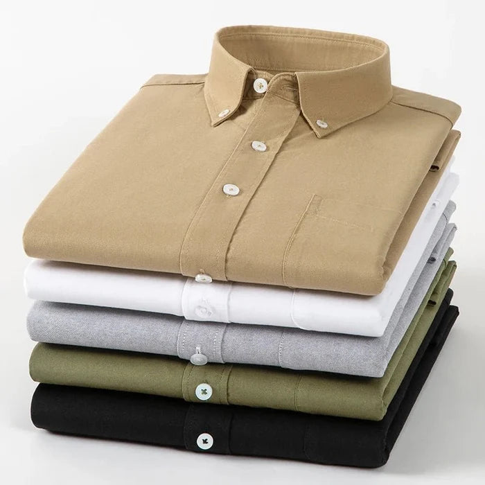 Pure cotton office work shirt - AntoniosClothing - Evergreen