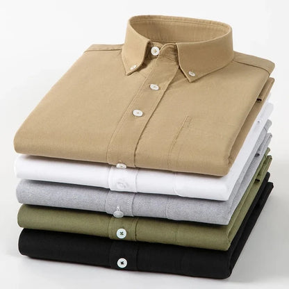 Pure cotton office work shirt - AntoniosClothing - Evergreen