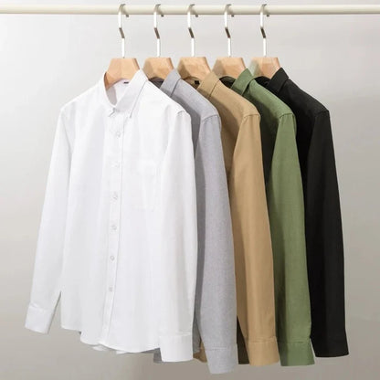 Pure cotton office work shirt - AntoniosClothing - Evergreen
