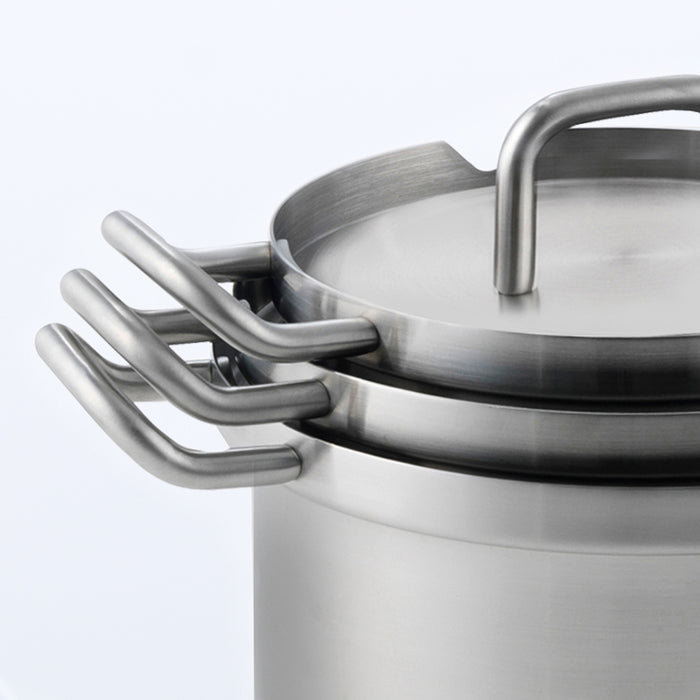 Q-Linair Master pannenset 4-delig zilver stapelbaar