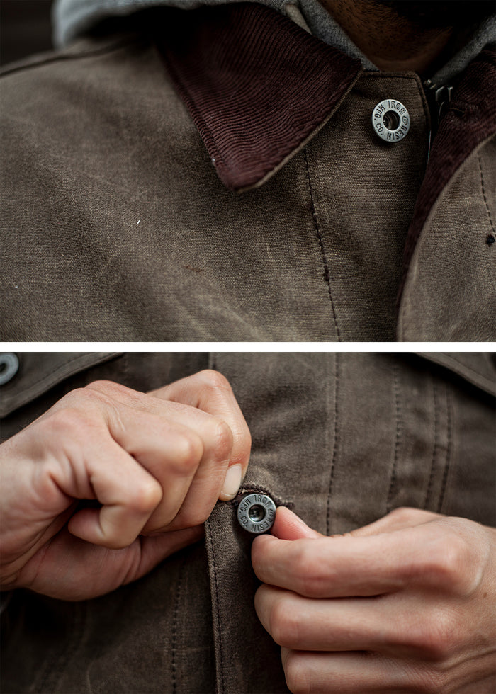 Iron & Resin Rambler Vest with Tack Button Front Closure