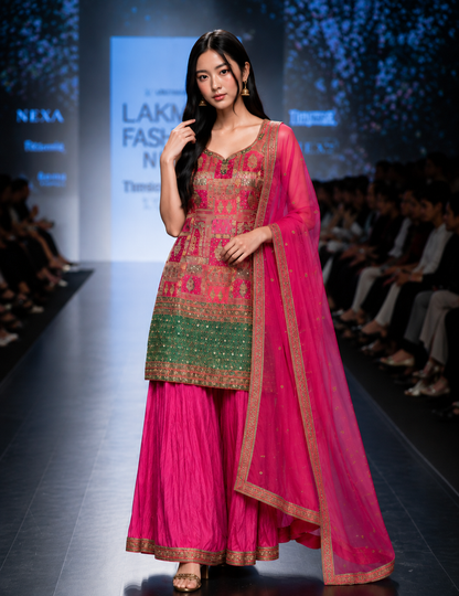 Rani Pink Sharara Set