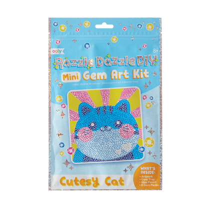 OOLY view of Razzle Dazzle DIY Gem Art Kit - Cutesy Cat in packaging
