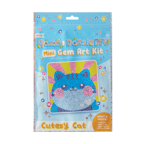 OOLY view of Razzle Dazzle DIY Gem Art Kit - Cutesy Cat in packaging