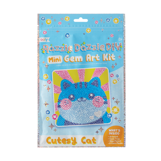 OOLY view of Razzle Dazzle DIY Gem Art Kit - Cutesy Cat in packaging