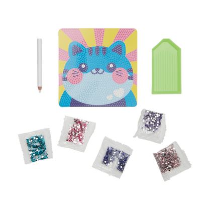 OOLY view of Razzle Dazzle DIY Gem Art Kit - Cutesy Cat contents