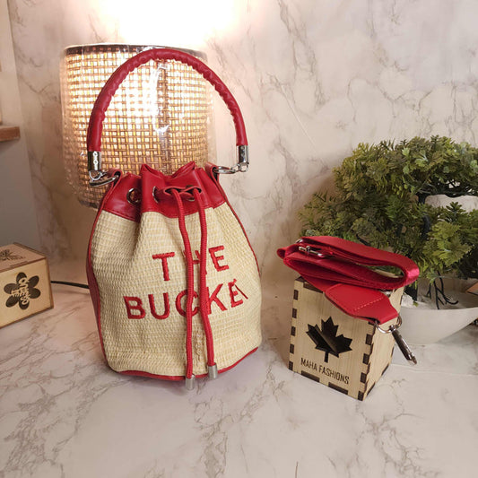 Red Bucket Bag - Maha fashions -  Handbags & Wallets