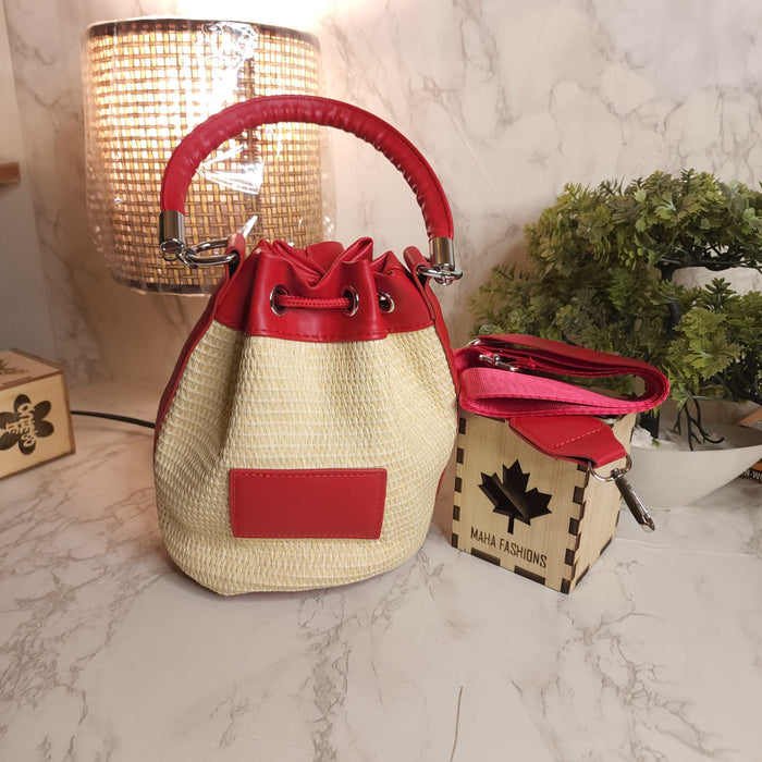 Red Bucket Bag - Maha fashions -  Handbags & Wallets