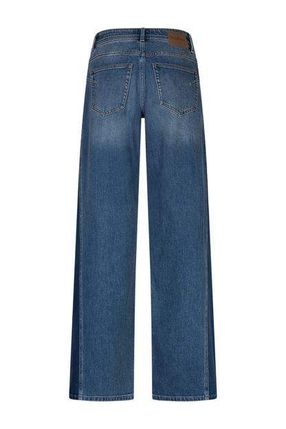 Red Button SRB5012 Claudette Insert Contrast Mid Stone Used Jeans L31 back view Shop Red Button at Dotique