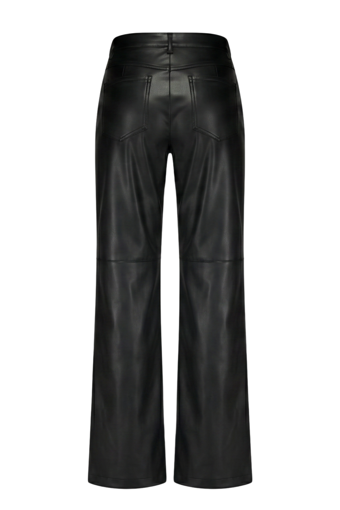 Red Button SRB5077 Colette Faux Leather Trousers L33 Black front view Shop Red Button at Dotique