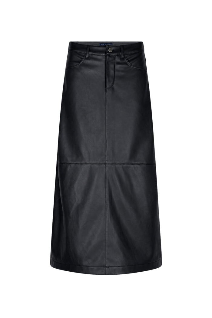 Red Button SRB5078 Alina Faux Leather Skirt Black front view Shop Red Button at Dotique
