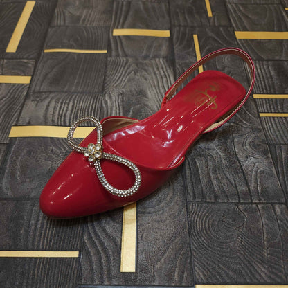 Red Close Toe Sandals - Maha fashions -  Women Footwear