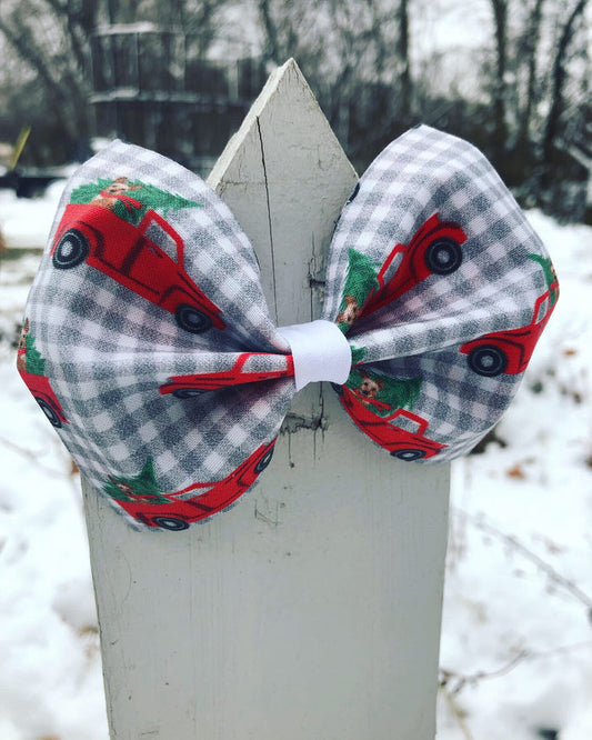Red Heeler In Truck Gingham Small