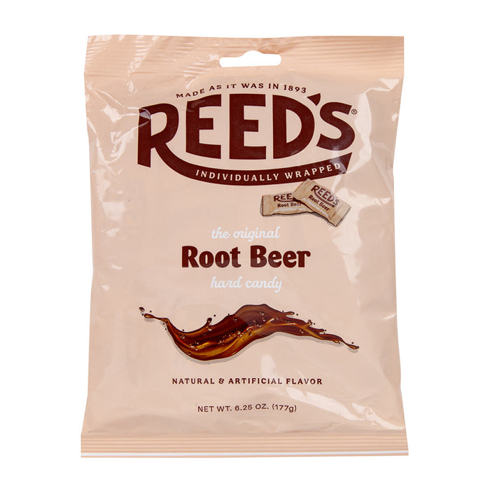 Reed's Root Beer Candy 4oz Peg Bag - 12ct