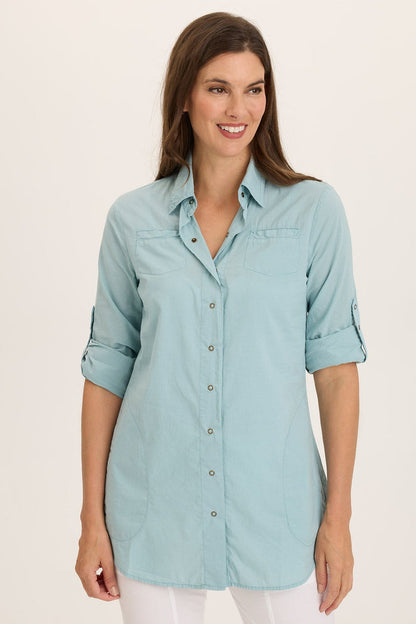 Wearables Reporter Soft Voile Button-Down Blouse