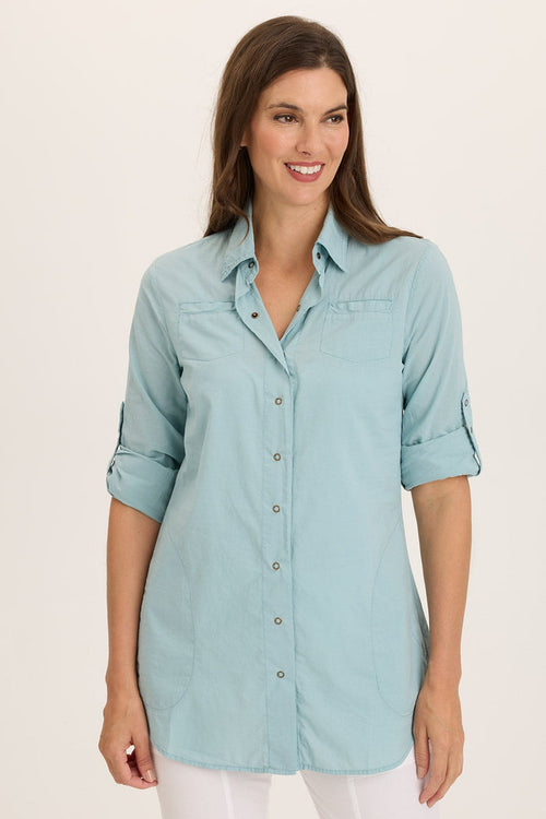 Wearables Reporter Soft Voile Button-Down Blouse