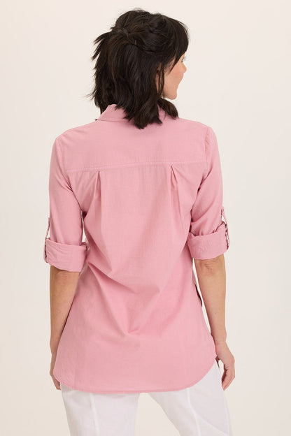 Wearables Reporter Soft Voile Button-Down Blouse