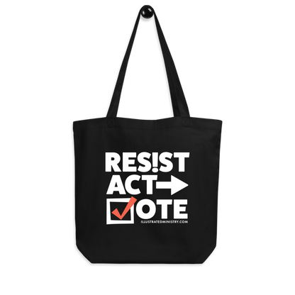 "Resist. Act. Vote." Tote Bag