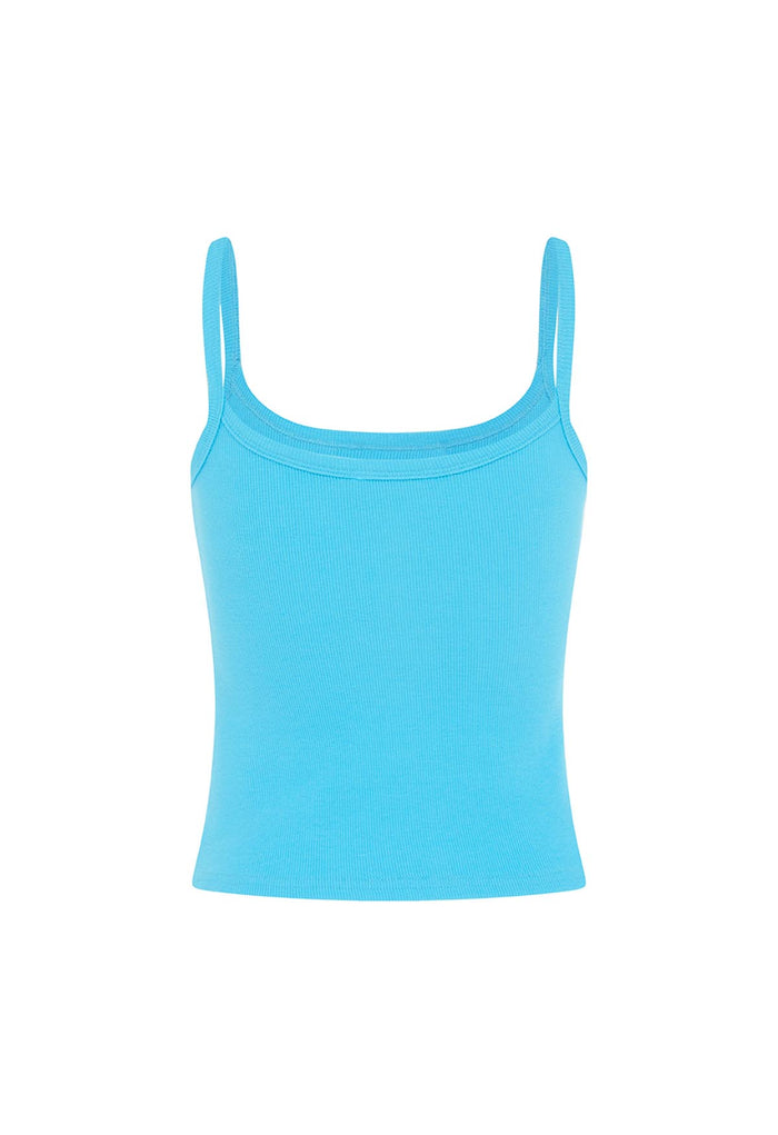 Ribbed Singlet Acqua