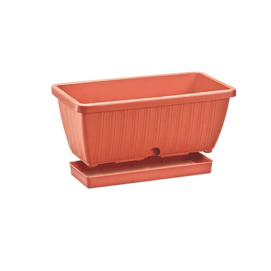 Rimax Flower Trough w/saucer 40cm Terracotta - 20010031 Mega