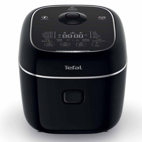 front of view of tefal rice cooker in black (RK7778)