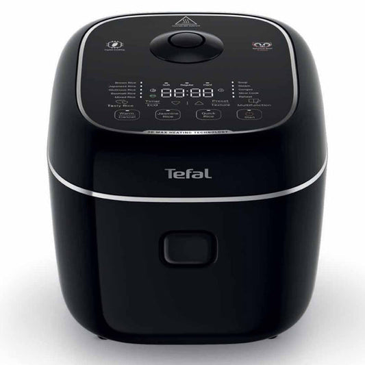 front of view of tefal rice cooker in black (RK7778)