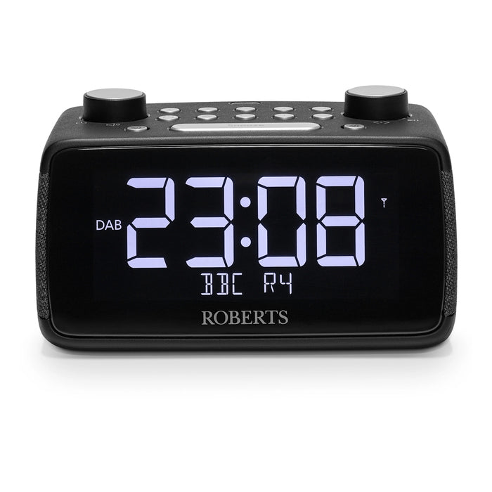 Roberts Ortus 4 DAB DAB+ FM Digital Clock Radio with Bluetooth - Black Black