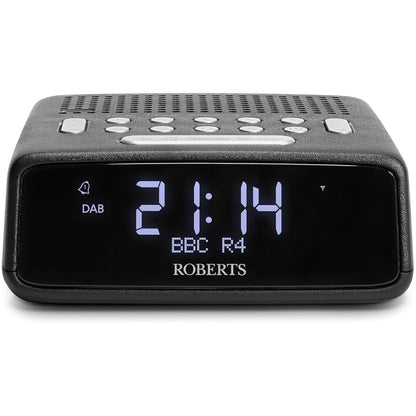Roberts Ortus DAB DAB+ FM Bedside Alarm Clock Radio Black Black