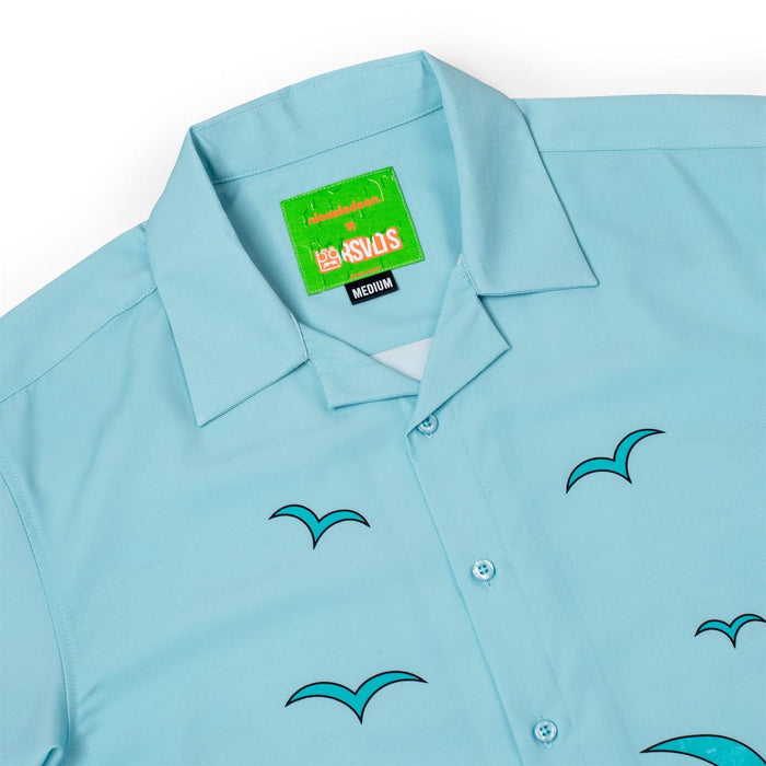 RSVLTS Nickelodeon Short Sleeve Shirt Rocket Power "The Uncle Tito" – Camp Collar KUNUFLEX Short Sleeve Shirt