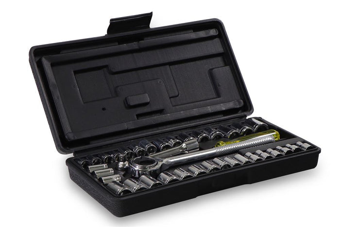 Rolson 40 Piece 1/4" & 3/8" Dr. Socket Set