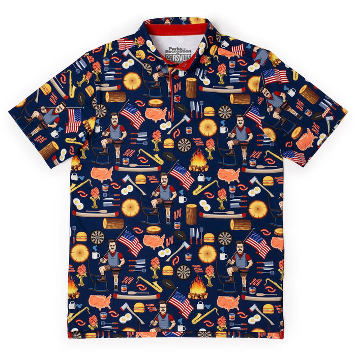 RSVLTS Parks and Rec Breakfast Balls All-Day Polo Ron Swanson's Polo of Greatness – All-Day Polo