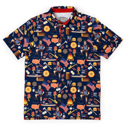 RSVLTS Parks and Rec Breakfast Balls All-Day Polo Ron Swanson's Polo of Greatness – All-Day Polo