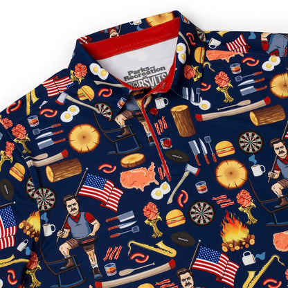 RSVLTS Parks and Rec Breakfast Balls All-Day Polo Ron Swanson's Polo of Greatness – All-Day Polo
