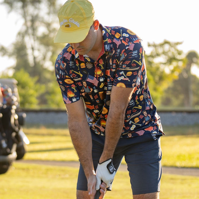 RSVLTS Parks and Rec Breakfast Balls All-Day Polo Ron Swanson's Polo of Greatness – All-Day Polo